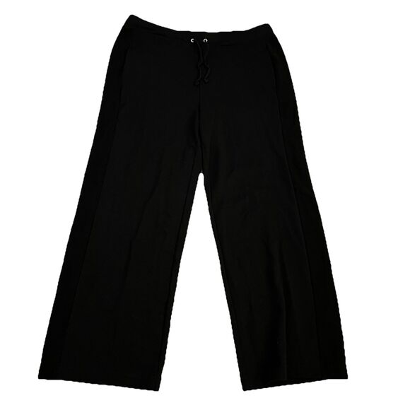 Chico's Pants - Chicos Weekend Pants 2 Black  Wide Leg Pull On Athleisure